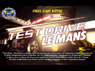 Test Drive Le Mans (US) screen shot title